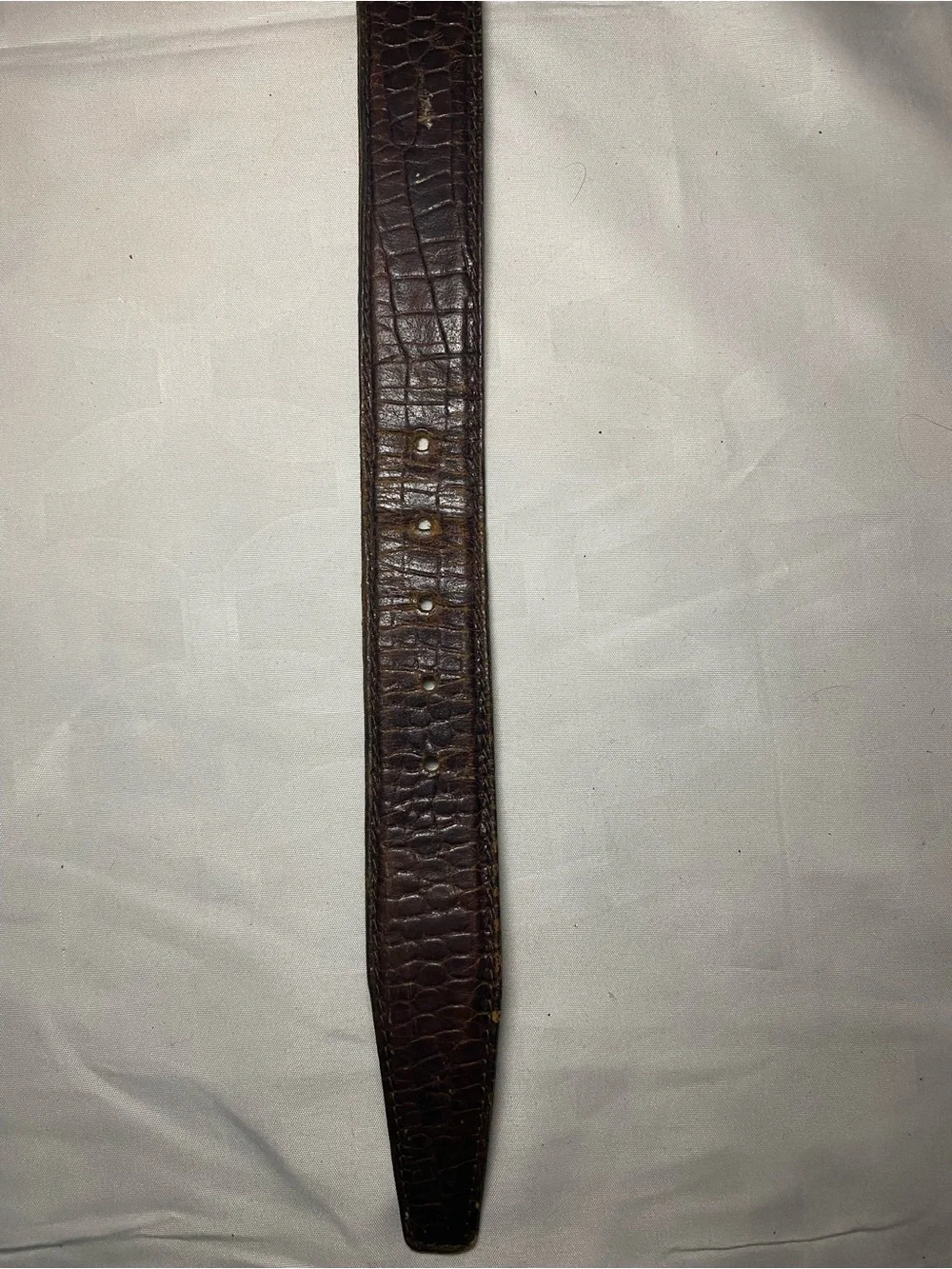 Brooks Brothers Dark Brown Leather Belt with Brass Buckle